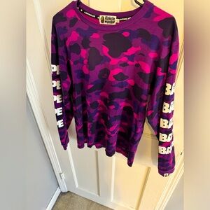 Bape Ling Sleeve Purple Camo